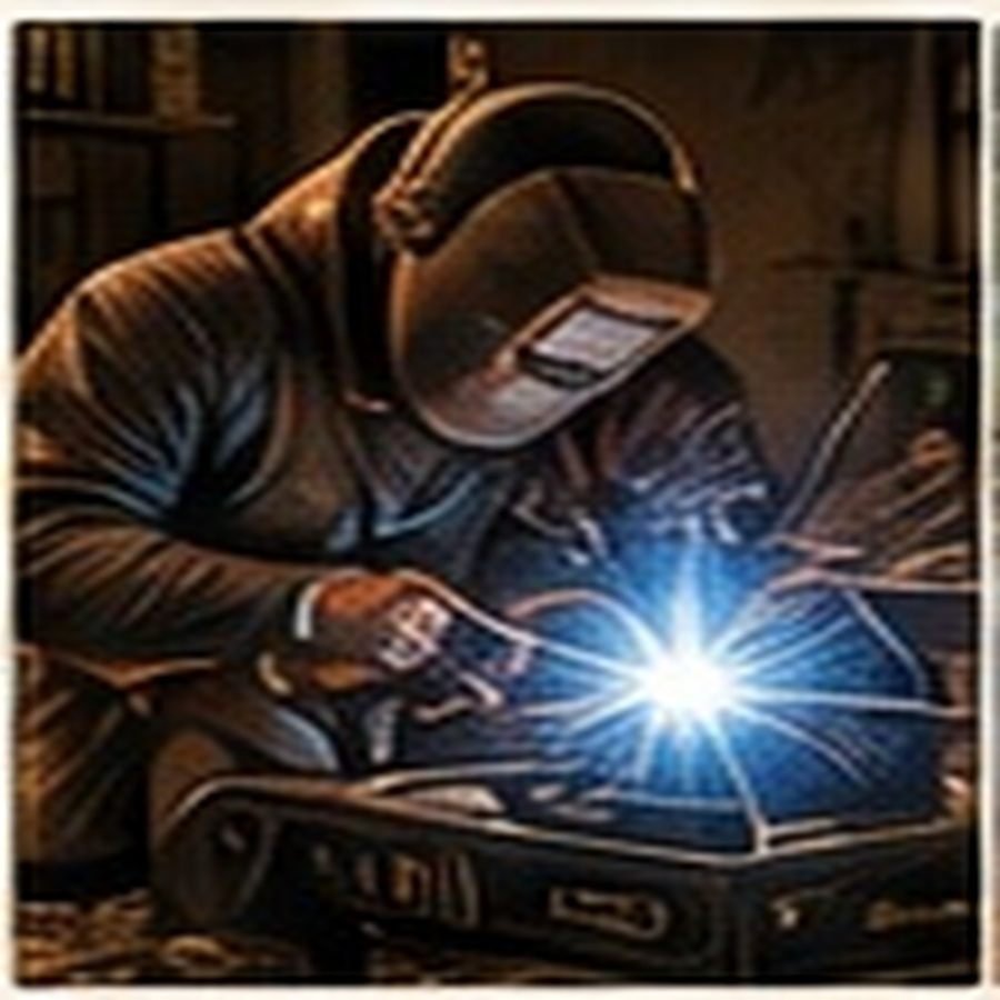 Welder at work